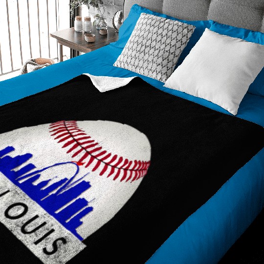 Saint Louis Red Cardinal Dress Hometown Skyline Gi Baby Blankets