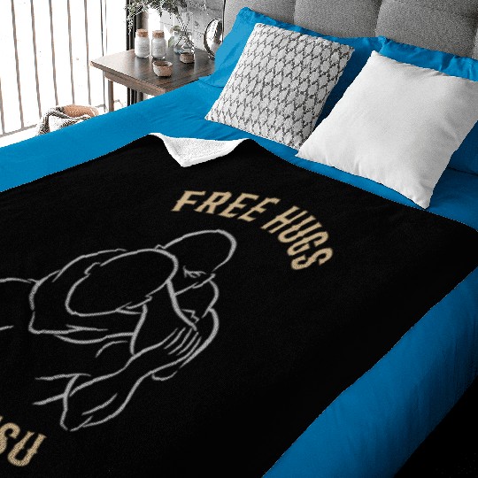Jiu Jitsu Free Hugs Jujitsu Bjj Mma Baby Blankets
