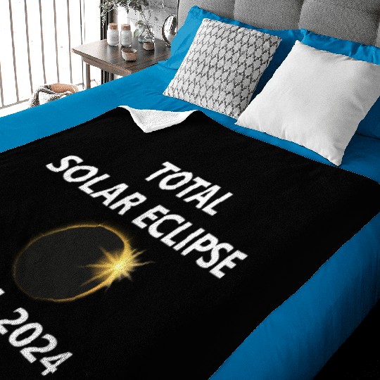 Solar Eclipse 2024 Kentucky Oklahoma Michigan City Baby Blankets
