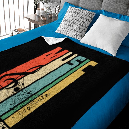 Music is My Happy Place Gift Musician Lover Artist Baby Blankets