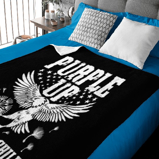 Purple Up Military Child We Wear Purple Military Baby Blankets