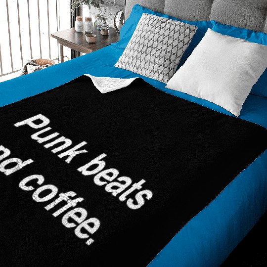 Punk beats and coffee 80s Copy Baby Blankets