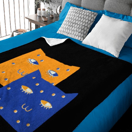 Cat Minimalist Painting Inspired Baby Blankets