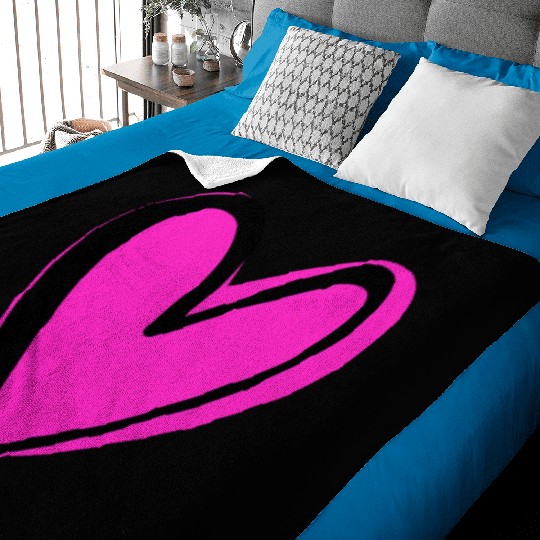 Pink Heart nature Baby Blankets