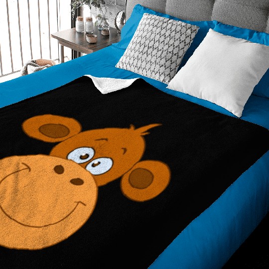 Monkey Face Baby Blankets