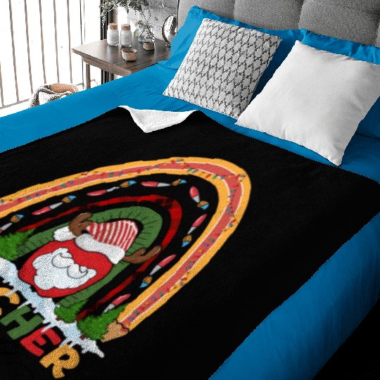 Christmas Teacher Santa Claus Baby Blankets