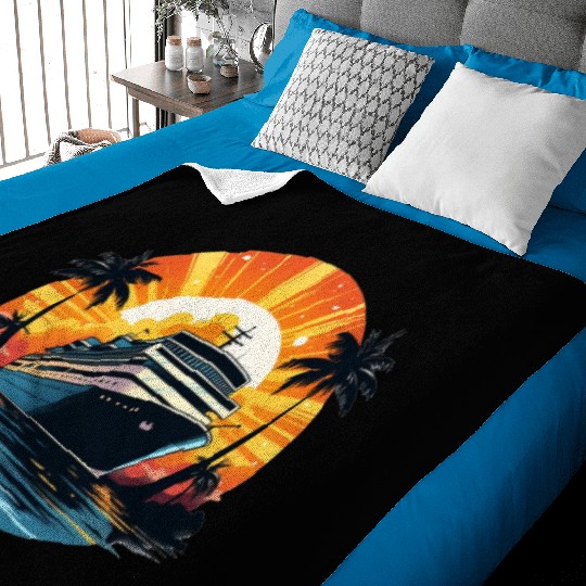 Cruise Ship, Family Vacation, cruise, travel Baby Blankets