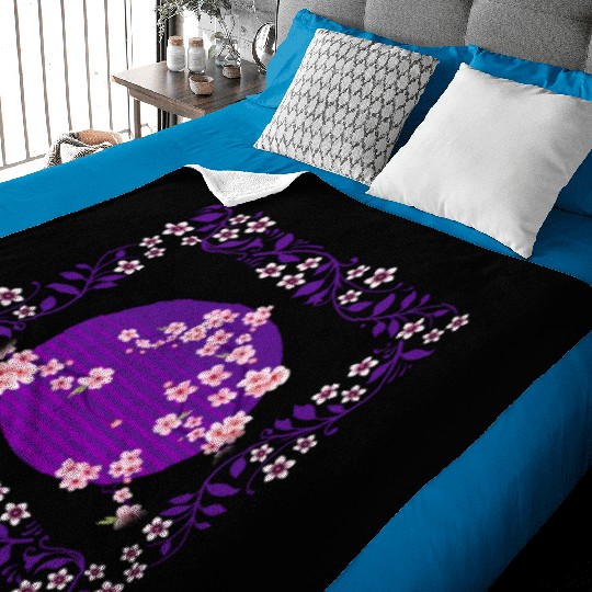 Cherry Blossom Baby Blankets, Aesthetic Vaporwave Sakura