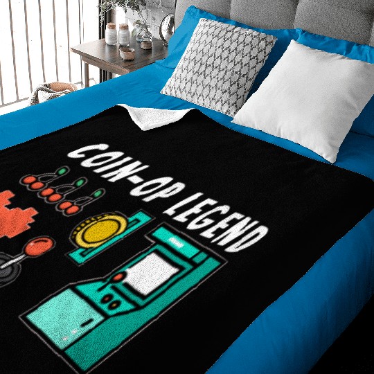 Coin Op Legend Arcade Gaming 80s Retro Gamer Baby Blankets