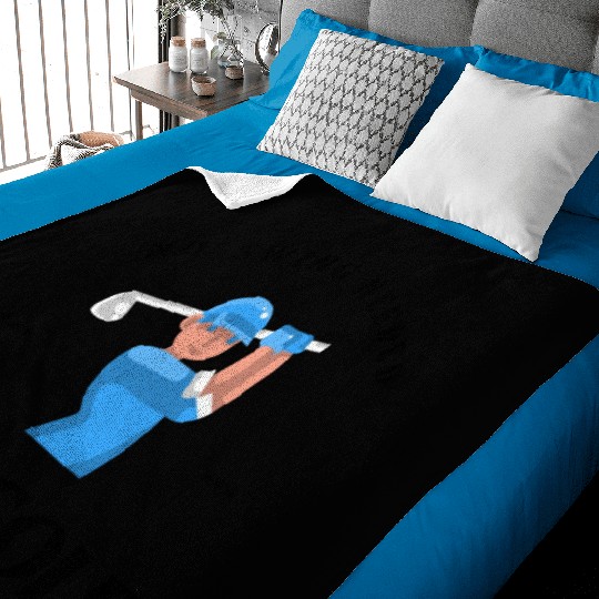 Mini Golf | Miniature Golf | Mini Golfer Baby Blankets