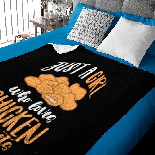 Just A Girl Who Loves Chicken Nuggets Baby Blankets