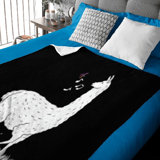 Song of The Llama Design Print Baby Blankets