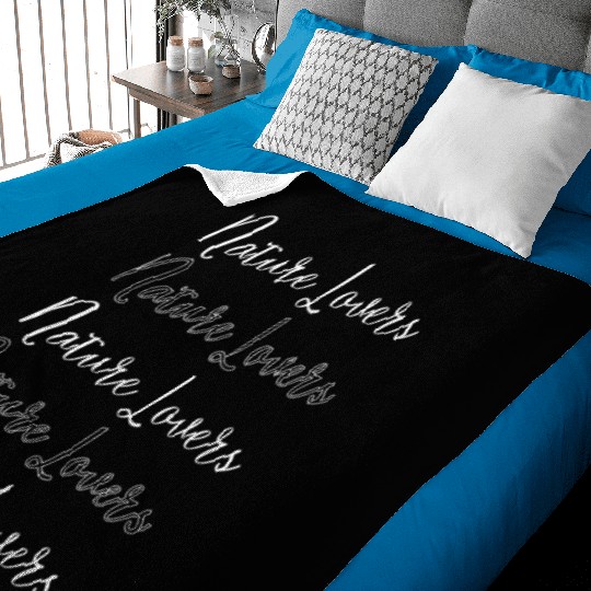Nature Lovers Texts Typography Baby Blankets