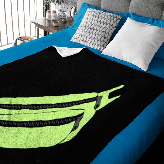 Lime Green Fanny Pack Illustration Baby Blankets