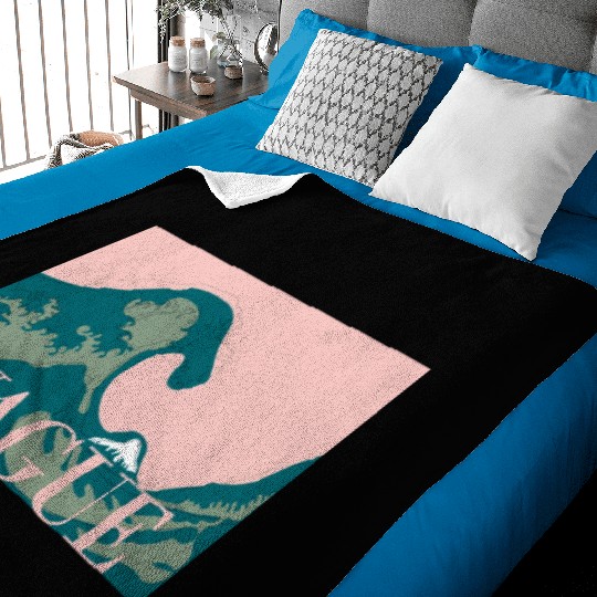 La Grande Vague The Great Wave Baby Blankets