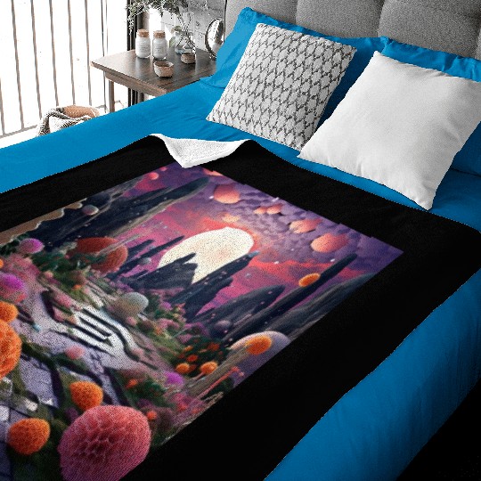 Visually Pleasing Moonlight Coral [Surreal Aesthet Baby Blankets