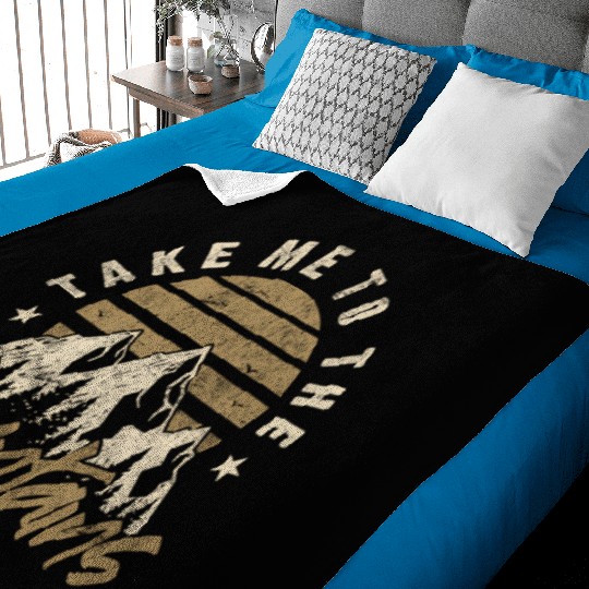 Take Me To The Mountains Adventure Baby Blankets