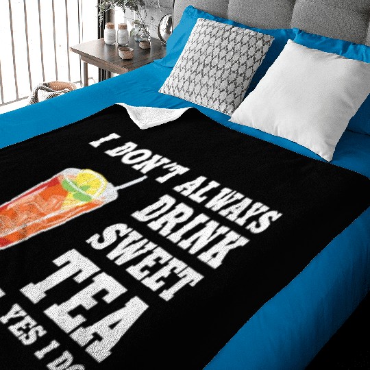 Funny Sweet Tea Humor Costume Baby Blankets