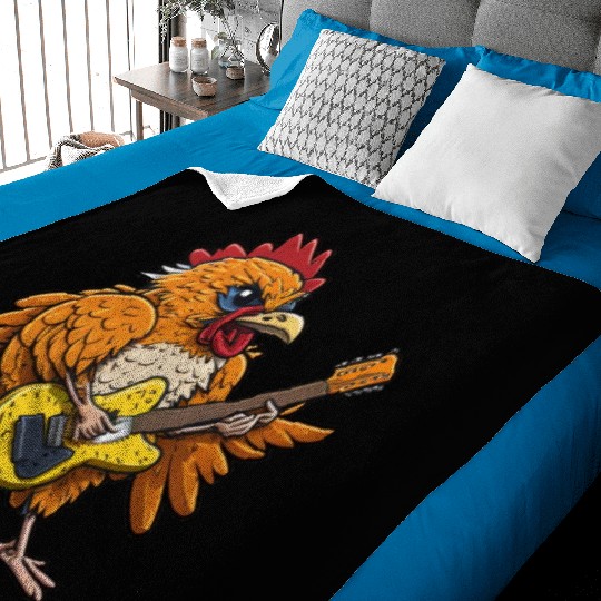 Groovy Cheese: Strumming to Cheesy Melodies Baby Blankets