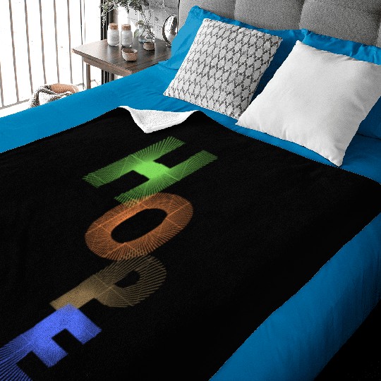 Colourful Modern Typography Baby Blankets