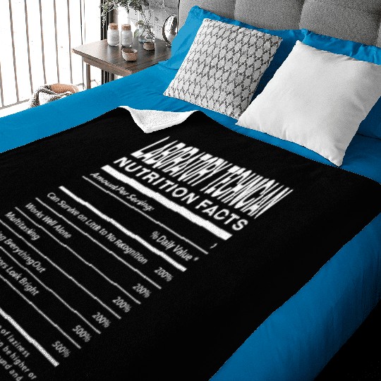 Laboratory Techian Nutrition Facts Humor Baby Blankets
