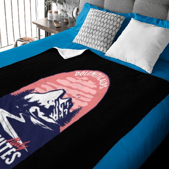 Dolomites Italy Mountain Sunset Baby Blankets