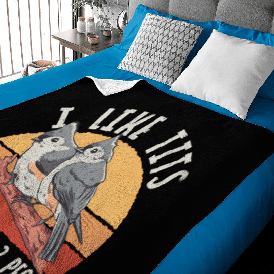 Bird Watcher Retro Vintage Tit Baby Blankets