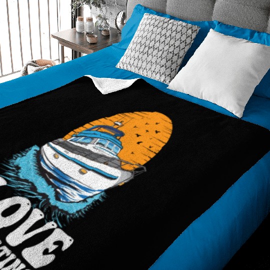I Love Motorboating Life Is Better At The Lake Baby Blankets