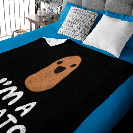 I'm A Potato - Funny Potatokawaiikawaii potatofunn Baby Blankets