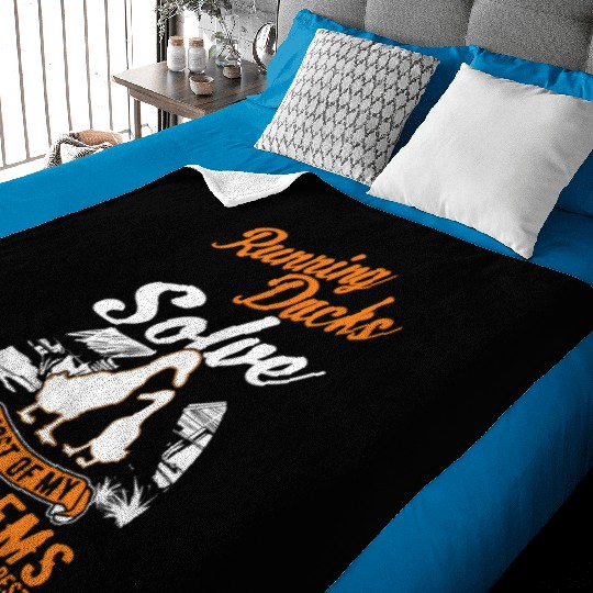 Indian Runner Gift Running Duck Baby Blankets