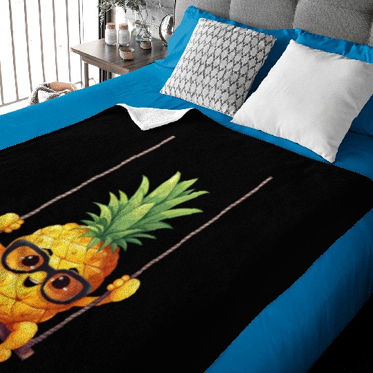 Pig with Sunflower Wreath, Charming Farm Animal Baby Blankets