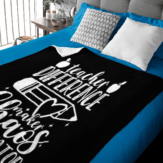 Teacher Difference Maker Chaos Coordinator Teacher Baby Blankets