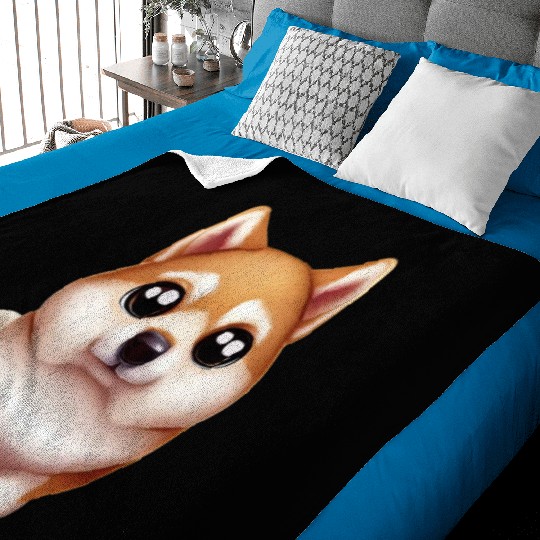 Shiba Inu Artistry Baby Blankets