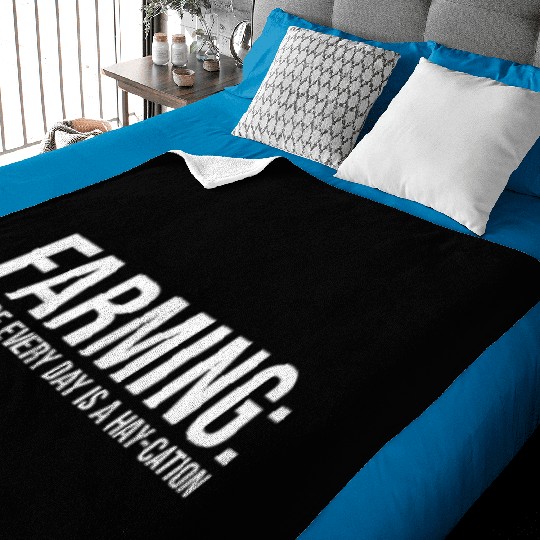 Farm, Farmer, Farmer Gift, Farming, Funny Baby Blankets