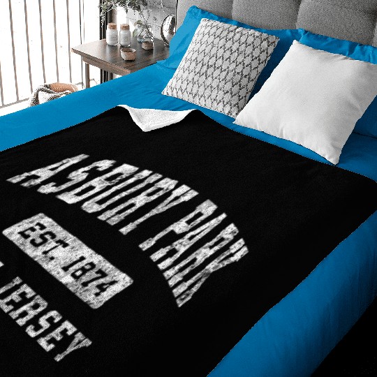Asbury Park New Jersey Nj Established Sports Baby Blankets