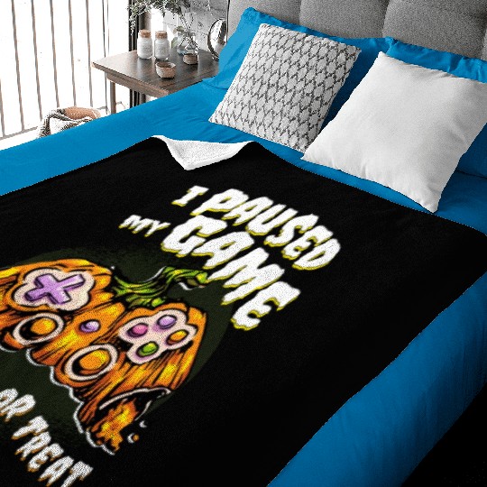 I Paused my Game to Trick or Treat, Pumpkin Baby Blankets