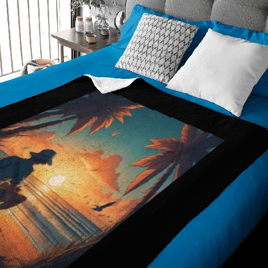 Sunset Serenade Beachside Bliss Baby Blankets