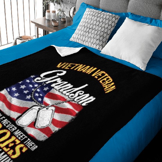 Vietnam Veteran Grandson People Never Meet Heroes Baby Blankets