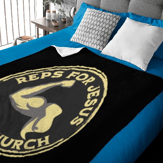 Reps for Jesus Church Bodybuilder Baby Blankets