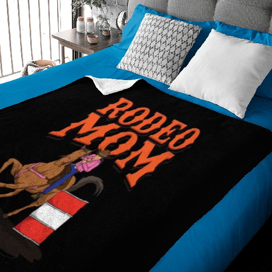 Rodeo Mom Barrel Racing Lover Baby Blankets