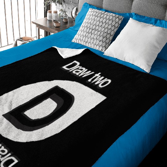 Uno Draw Two Card Baby Blankets