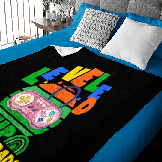 Level up to 1st grade, back to school Baby Blankets