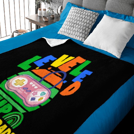 Level up to 6th grade, back to school Baby Blankets