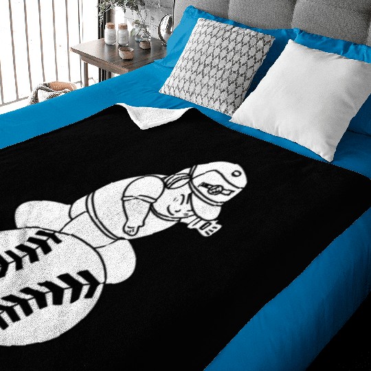 Kawaii Chibi Baseball Pitcher Baby Blankets