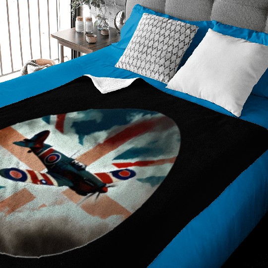 Spitfire Airplane Fighter Plane England UK Baby Blankets