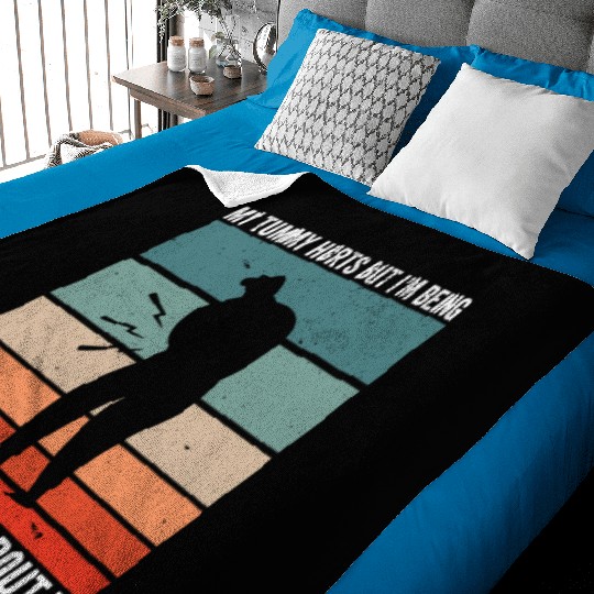 Funny Tummy Ache Survivor My Tummy Hurts Celiac Baby Blankets