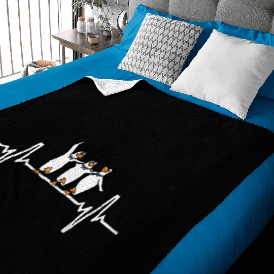 Heart beat Penguin Baby Blankets for Nurses and Doctors