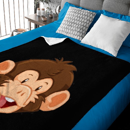 Monkey face Baby Blankets