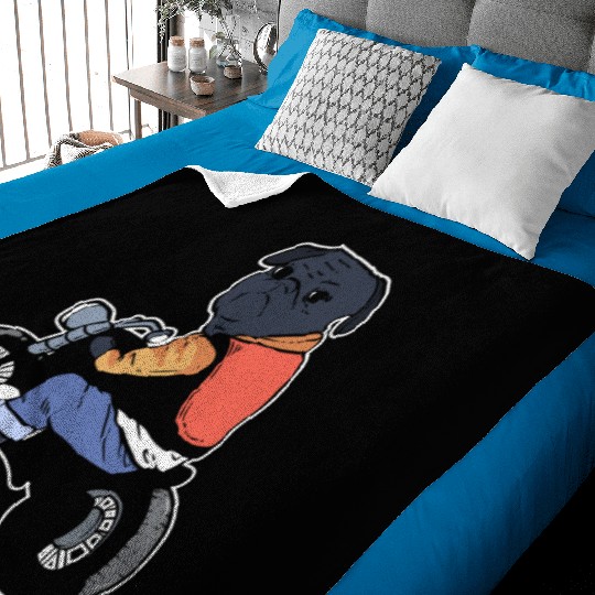 Funny Pug Motocross Rider And Moto Cross Fan Gift Baby Blankets