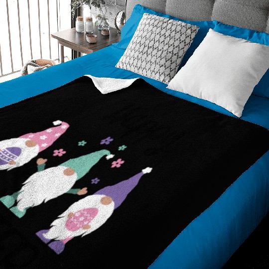 Happy Easter 2020 Gnome Egg Hunt Baby Blankets